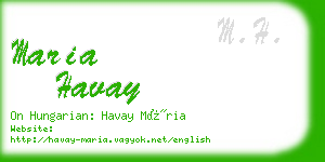 maria havay business card